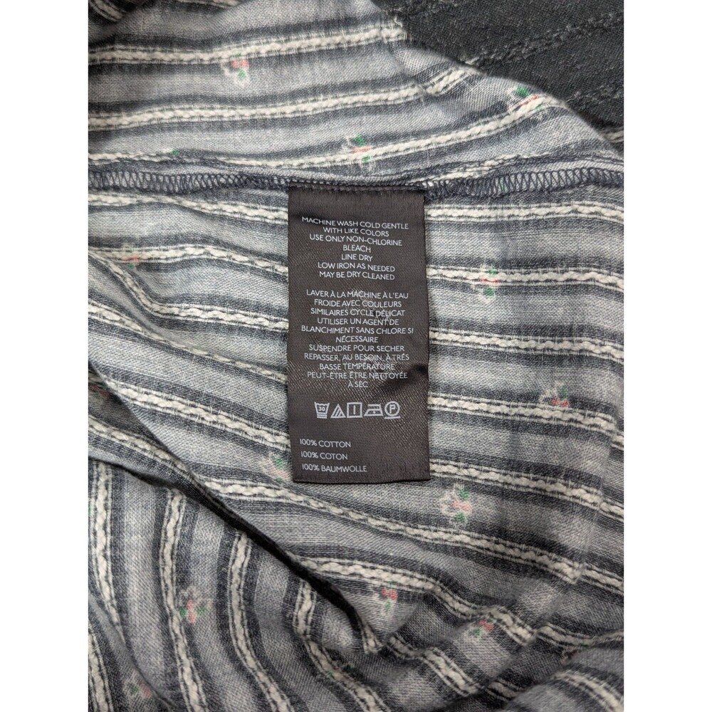 PILCRO By Anthropologie The Keira Blouse Womens XL Black Floral Cottagecore Top - Picture 6 of 6